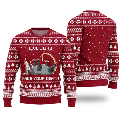 Opossum Funny Ugly Christmas Sweater