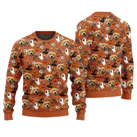 Hilarious Customized Pet Halloween Sweater Orange