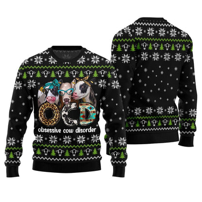 Unique Ugly Christmas Sweater Obsessive Cow Disorder