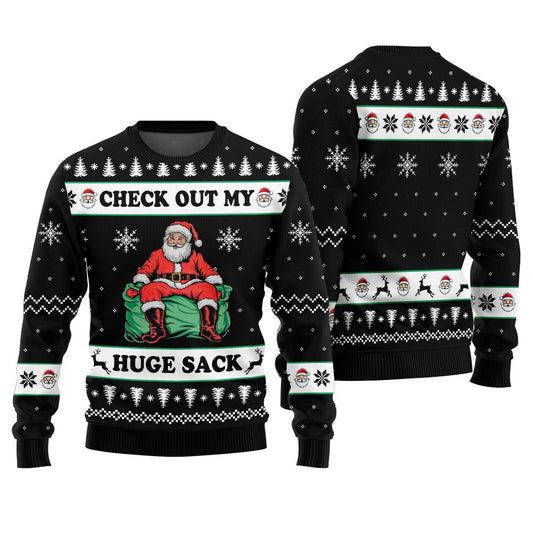 Naughty Santa Humor Ugly Christmas Sweater