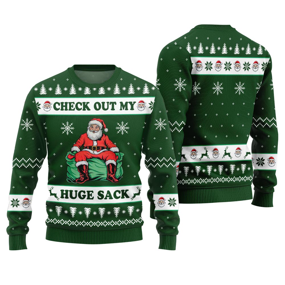 Naughty Santa Humor Ugly Christmas Sweater