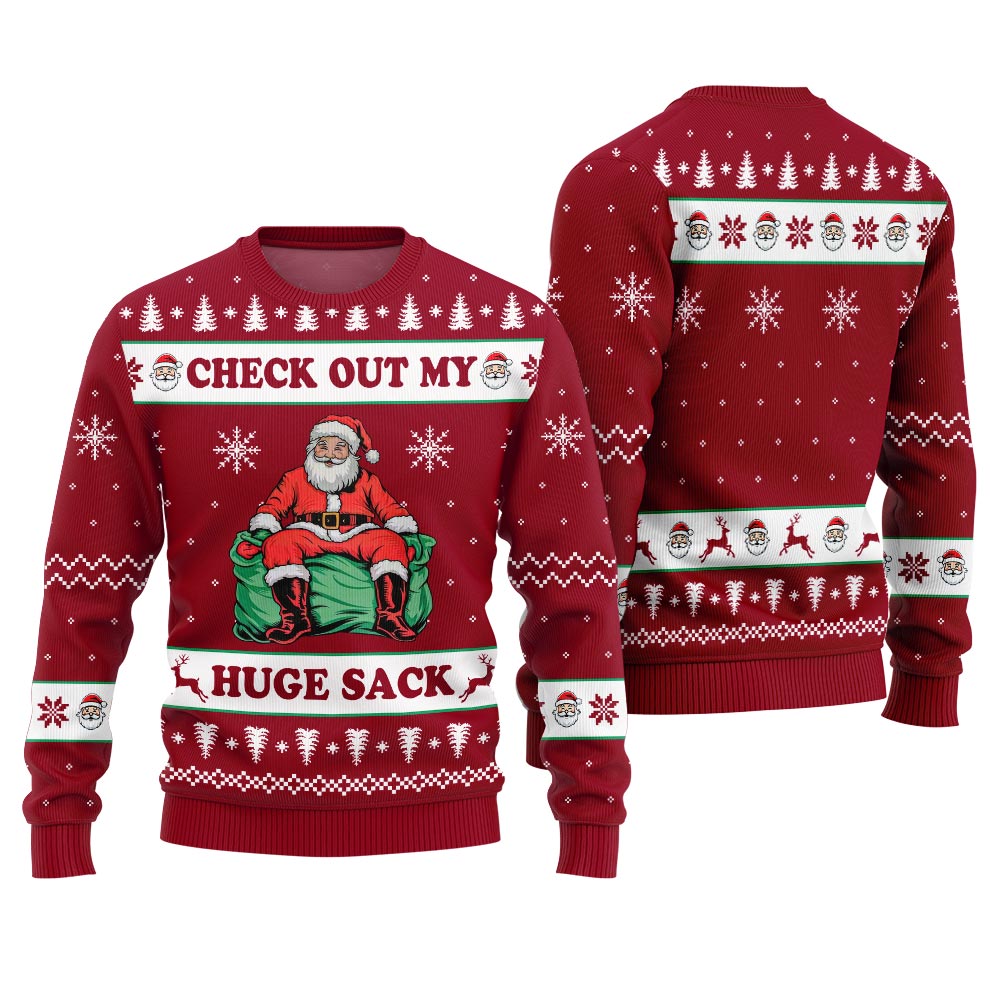 Naughty Santa Humor Ugly Christmas Sweater