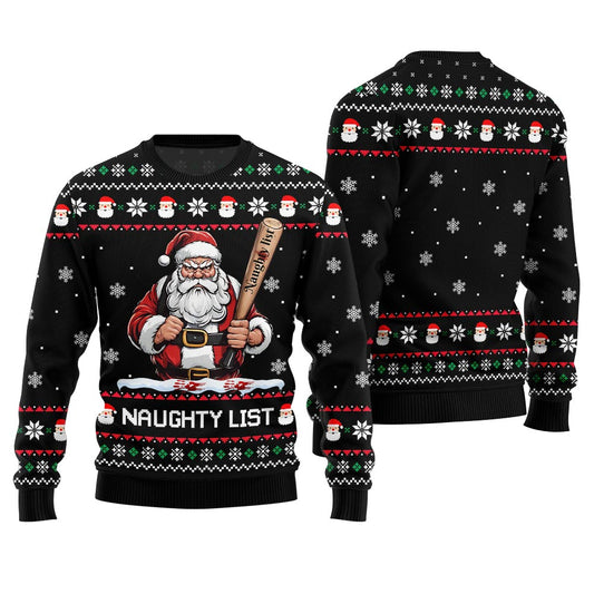 Naughty List Santa Ugly Christmas Sweater