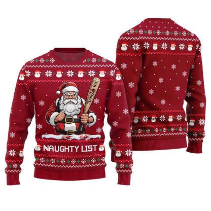 Naughty List Santa Ugly Christmas Sweater