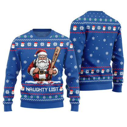 Naughty List Santa Ugly Christmas Sweater