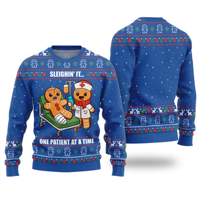 Patient Gingerbread Christmas Sweater
