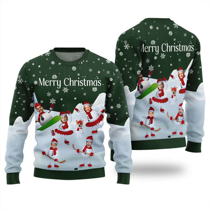 Snowman Custom Face Funny Christmas Sweater