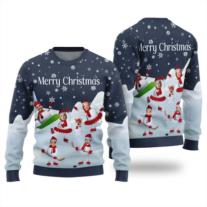 Snowman Custom Face Funny Christmas Sweater