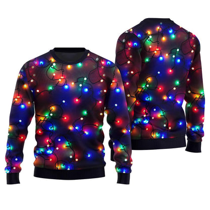 Christmas Bulbs Print Ugly Sweater