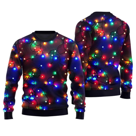Christmas Bulbs Print Ugly Sweater