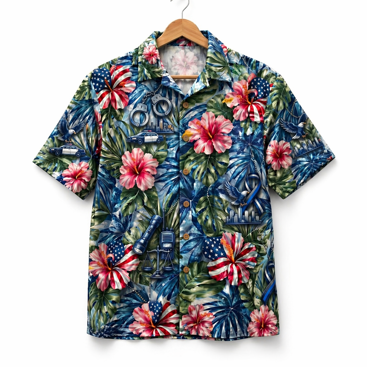 Police Veteran 250 Years America Premium Unisex Hawaiian Shirt For Men and Women