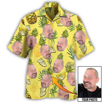 3 / Adults / S Face Funny Style Custom Photo - Hawaiian Shirt 