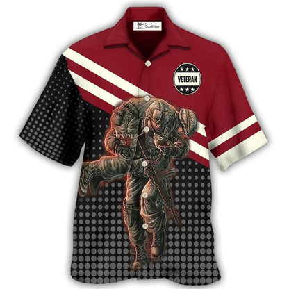 Hawaiian Shirt / Adults / S Veteran You May See Me Struggle But You Will Never See Me Quit - Hawaiian Shirt 