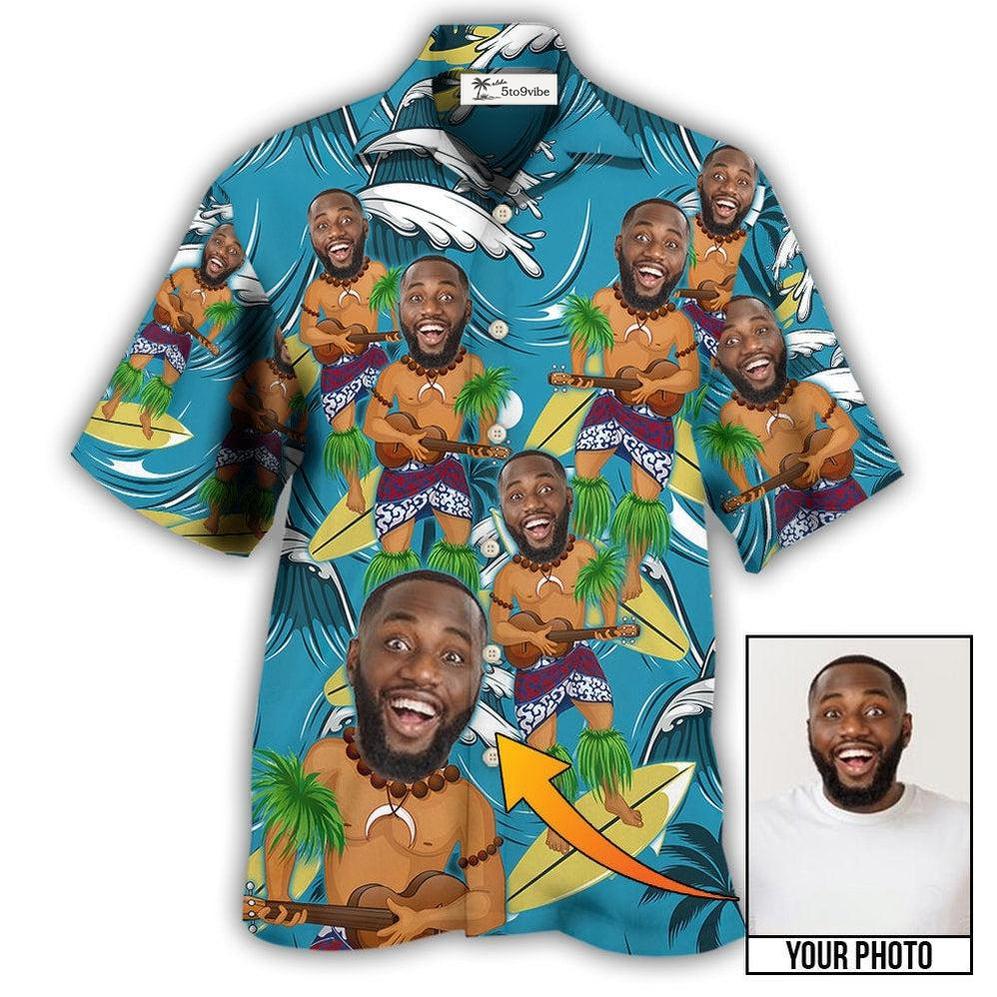 Hawaiian Shirt / Adults / S Face Aloha Surf Trip Custom Photo - Hawaiian Shirt 