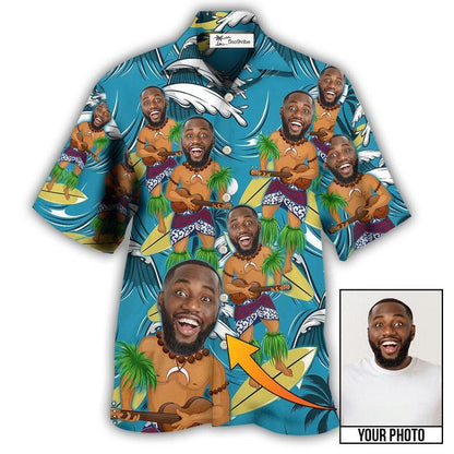 Hawaiian Shirt / Adults / S Face Aloha Surf Trip Custom Photo - Hawaiian Shirt 