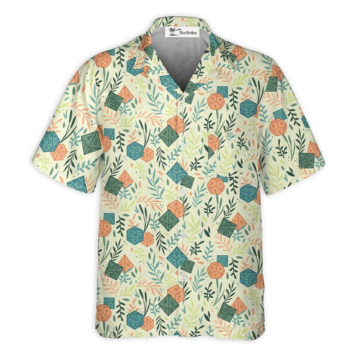 DnD Dice Plants Pattern - Hawaiian Shirt 