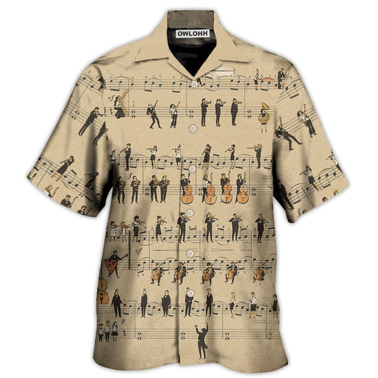 Hawaiian Shirt / Adults / S Music Note Retro Music Lover - Hawaiian Shirt 