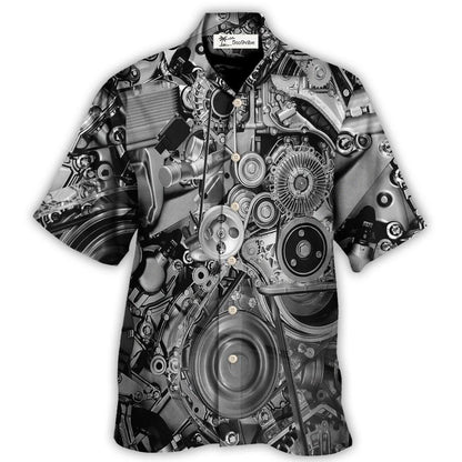 Hawaiian Shirt / Adults / S Diesel Engine Pulleys And Belts On Car Engines - Hawaiian Shirt 