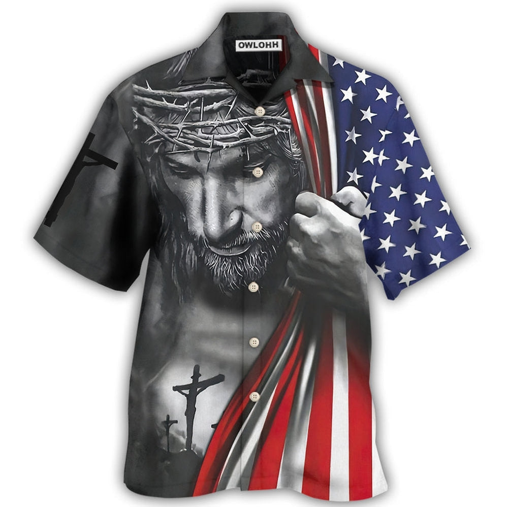 Hawaiian Shirt / Adults / S Jesus America One Nation Under God - Hawaiian Shirt 