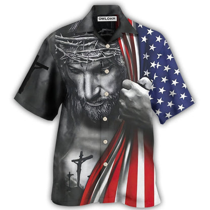 Hawaiian Shirt / Adults / S Jesus America One Nation Under God - Hawaiian Shirt 