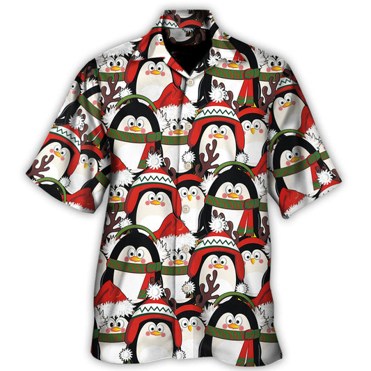 Hawaiian Shirt / Adults / S Christmas Penguin Cute Christmas Holiday - Hawaiian Shirt 