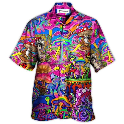 Hippie Magic Trippy Mushroom Awesome - Hawaiian Shirt 