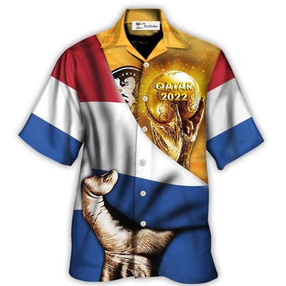 Hawaiian Shirt / Adults / S World Cup Qatar 2022 Netherlands Will Be The Champion Flag Vintage - Hawaiian Shirt 