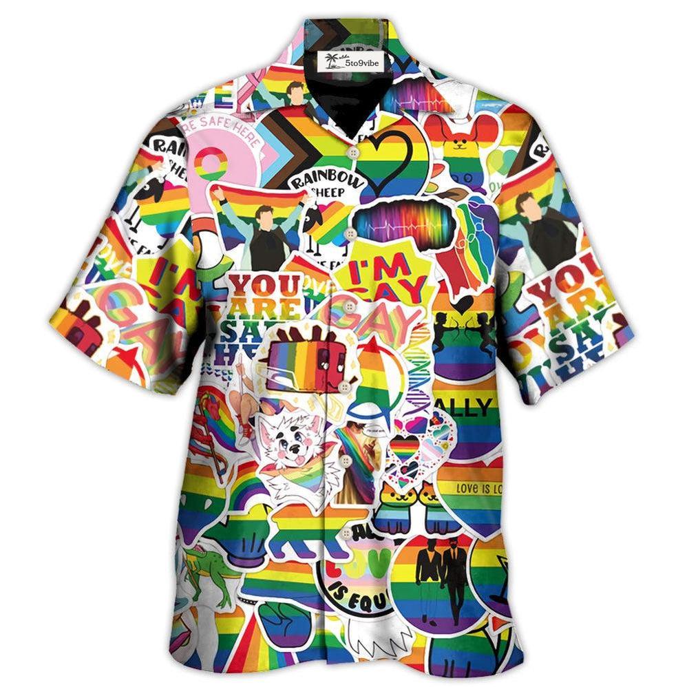 Hawaiian Shirt / Adults / S LGBT Rainbow I'm Gay - Hawaiian Shirt 