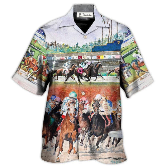 Hawaiian Shirt / Adults / S Horse Racing Wild Power - Hawaiian Shirt 