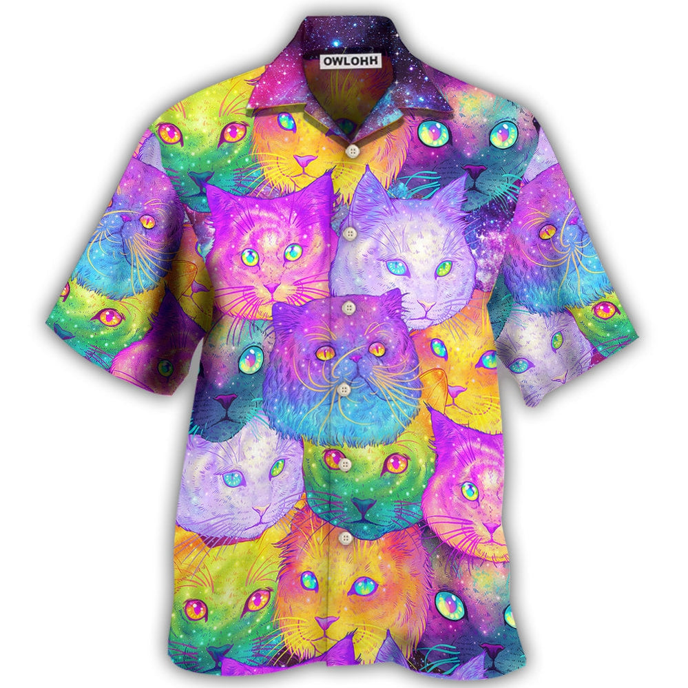 Hawaiian Shirt / Adults / S Cat Galaxy Colorful Cool Style - Hawaiian Shirt 