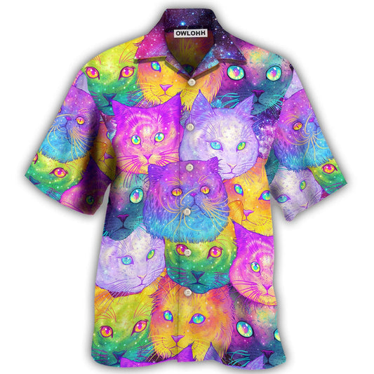 Hawaiian Shirt / Adults / S Cat Galaxy Colorful Cool Style - Hawaiian Shirt 