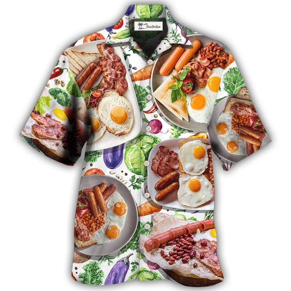 Hawaiian Shirt / Adults / S Food Breakfast Sausage Art Style - Hawaiian Shirt 
