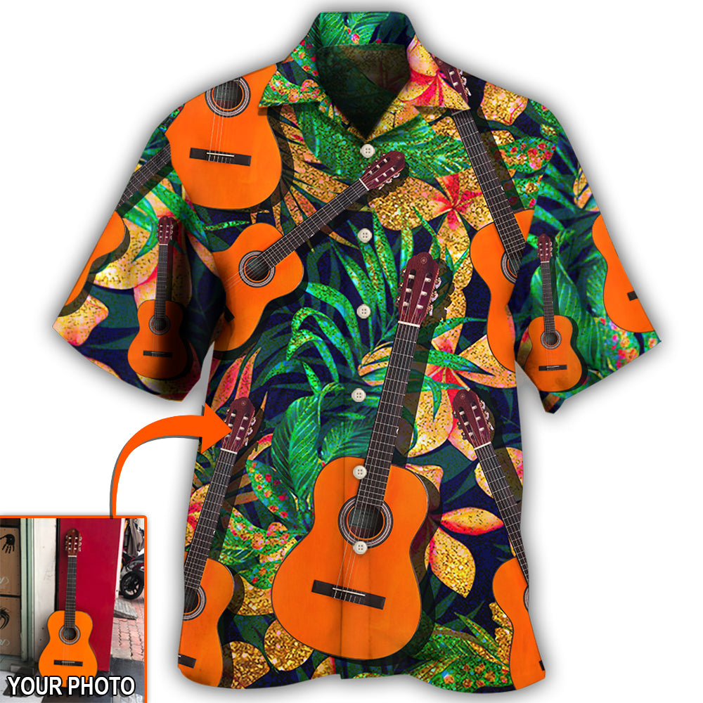 Classic Guitar / Adults / S Guitar Various Style Tropical Custom Photo - Hawaiian Shirt 