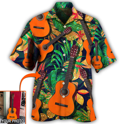 Classic Guitar / Adults / S Guitar Various Style Tropical Custom Photo - Hawaiian Shirt 