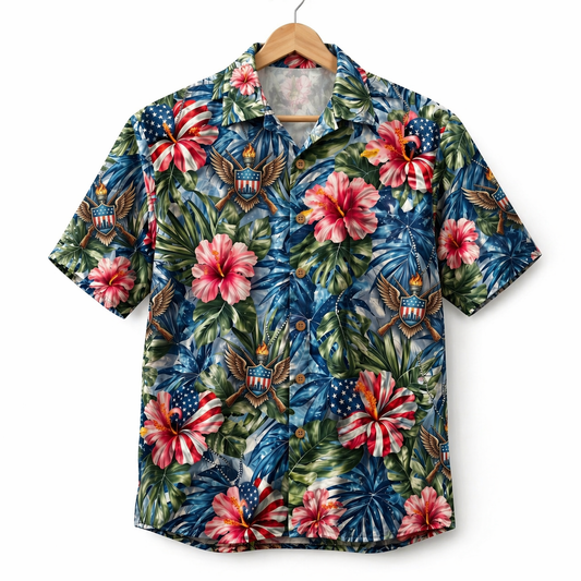 National Guard Veteran 250 Years America Premium Unisex Hawaiian Shirt For Men and Women