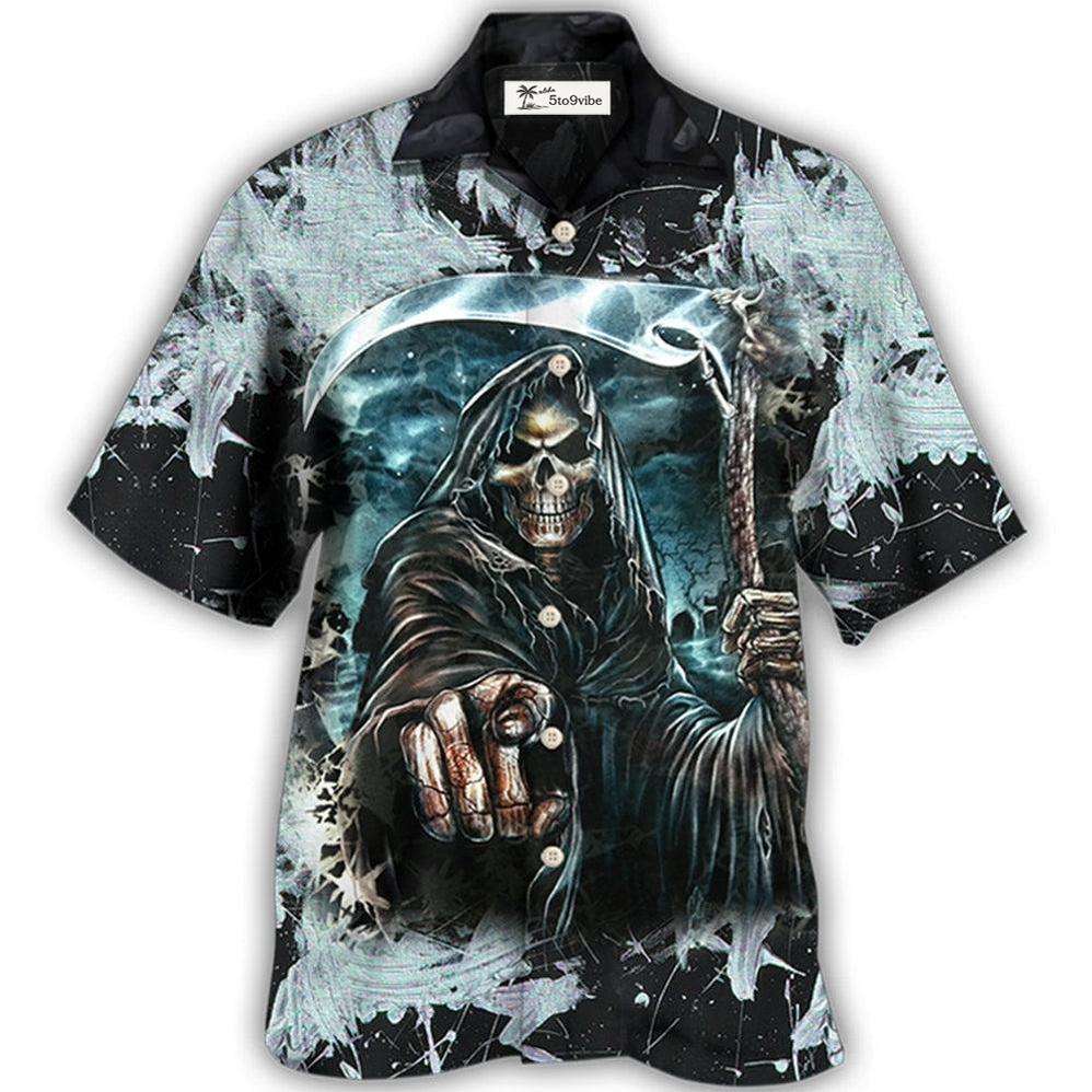 Hawaiian Shirt / Adults / S Skull Dark Death Scythe - Hawaiian Shirt 
