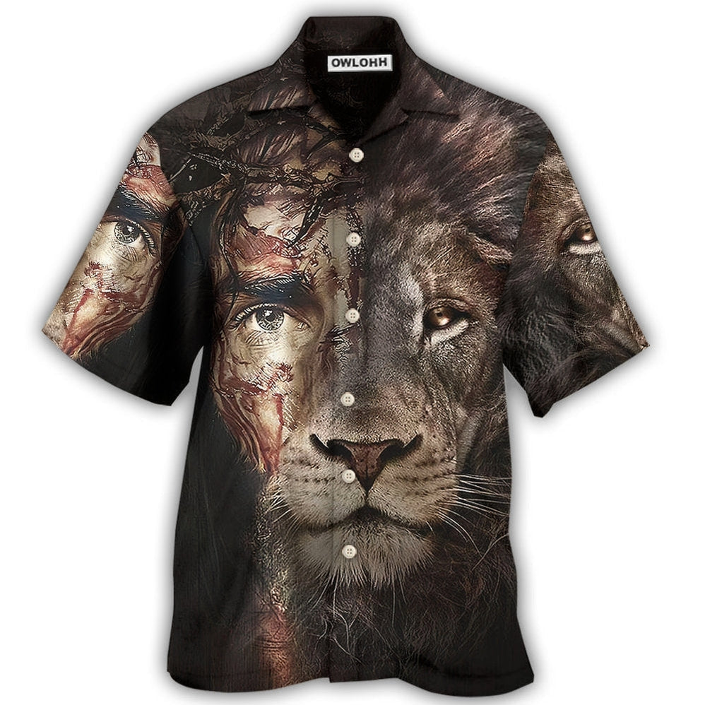 Jesus And Lion - Hawaiian Shirt 
