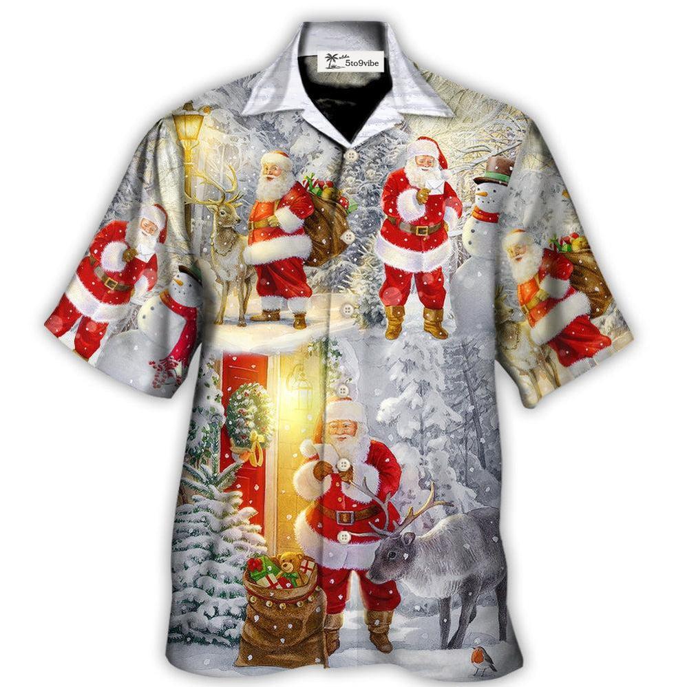 Hawaiian Shirt / Adults / S Christmas Santa Claus Lover Animal Light Story Art Style - Hawaiian Shirt 