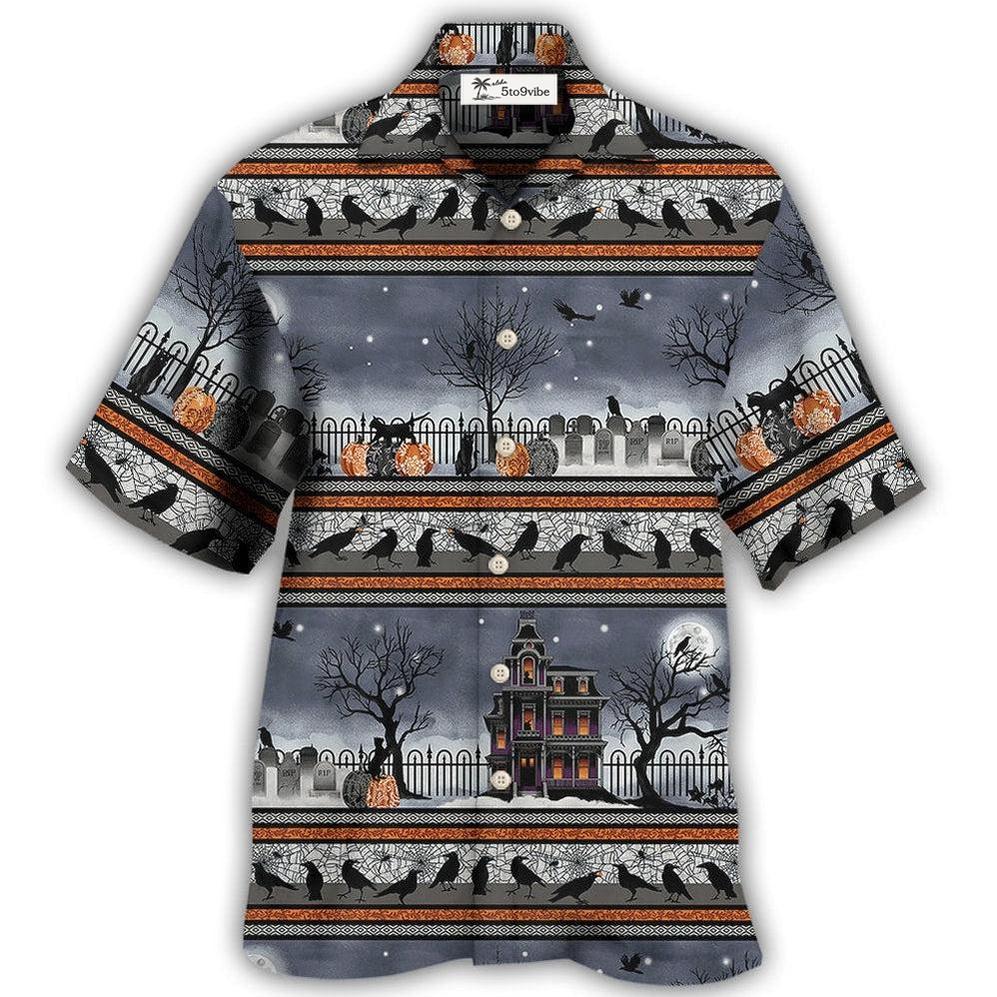 Hawaiian Shirt / Adults / S Halloween Spooky Night Border - Hawaiian Shirt 