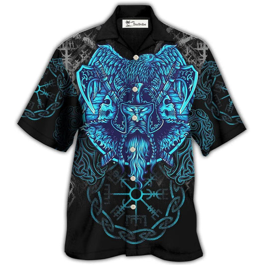 Hawaiian Shirt / Adults / S Viking King Blue Art - Hawaiian Shirt 