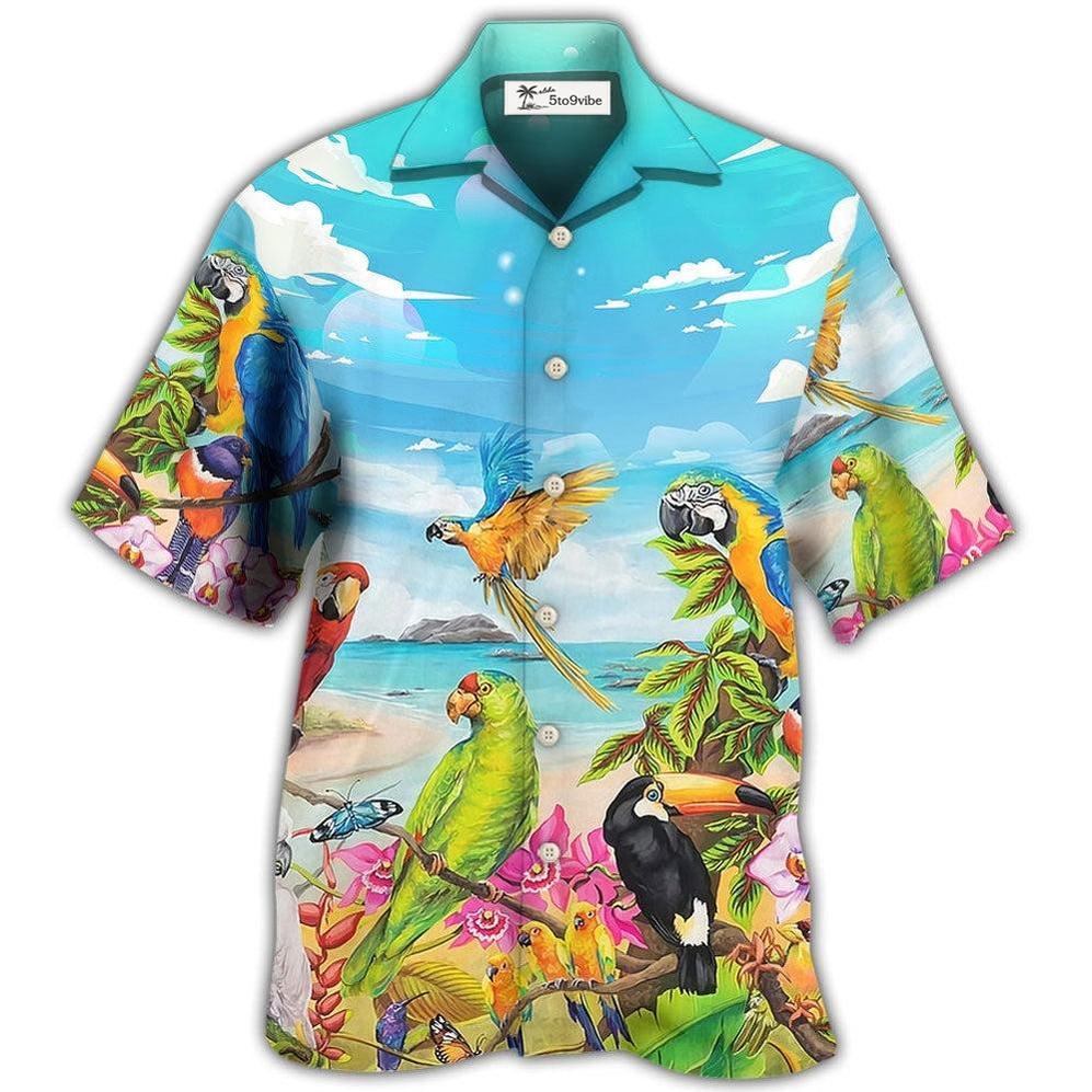 Hawaiian Shirt / Adults / S Parrot Beach And Sky Art - Hawaiian Shirt 