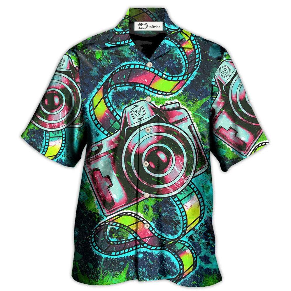 Hawaiian Shirt / Adults / S Camera Abstract Colorful Retro Amazing Camera - Hawaiian Shirt 