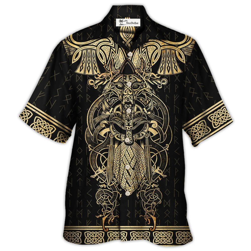 Viking Warrior The Raven Yellow Of Odin - Hawaiian Shirt 
