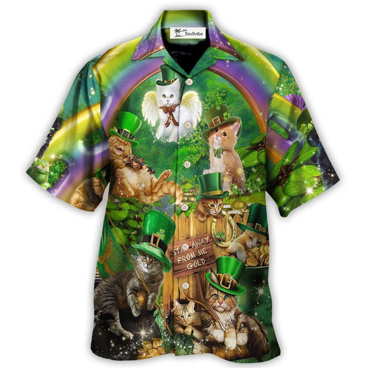 Hawaiian Shirt / Adults / S Irish Cat Happy St Patrick's Day - Hawaiian Shirt 