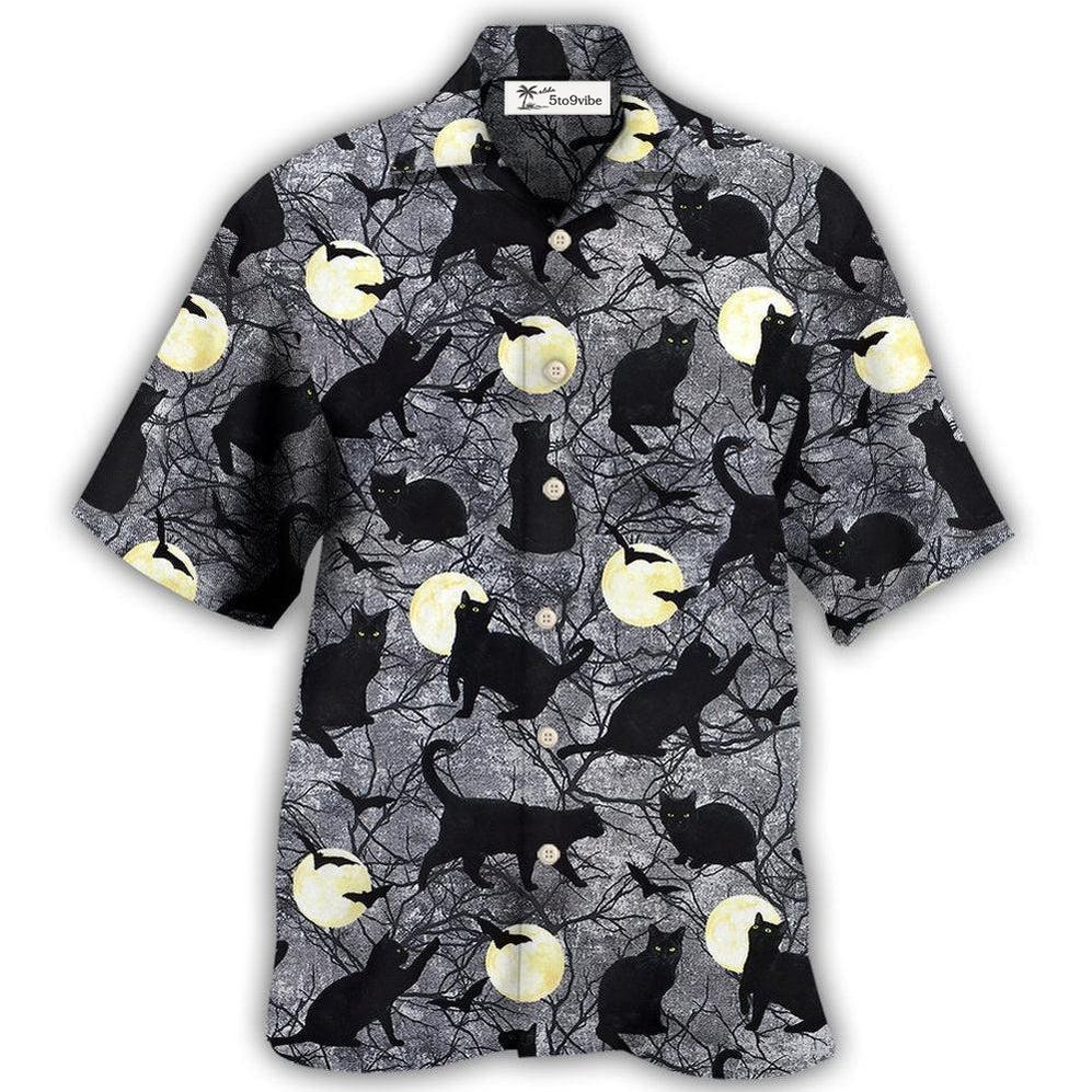 Hawaiian Shirt / Adults / S Halloween Black Cat Pattern - Hawaiian Shirt 