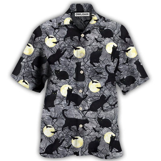 Hawaiian Shirt / Adults / S Halloween Black Cat Pattern - Hawaiian Shirt 