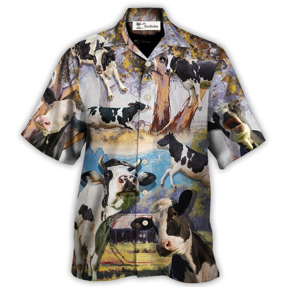 Cow Funny Dancing In The Australian Landscape Lover Cattle Art Style - Hawaiian Shirt 