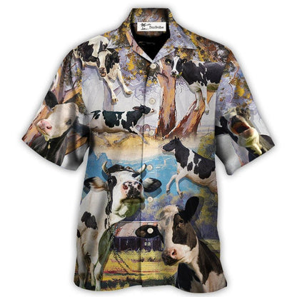 Cow Funny Dancing In The Australian Landscape Lover Cattle Art Style - Hawaiian Shirt 