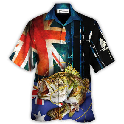 Fishing I Love Fishing Australia Flag Vintage - Hawaiian Shirt 