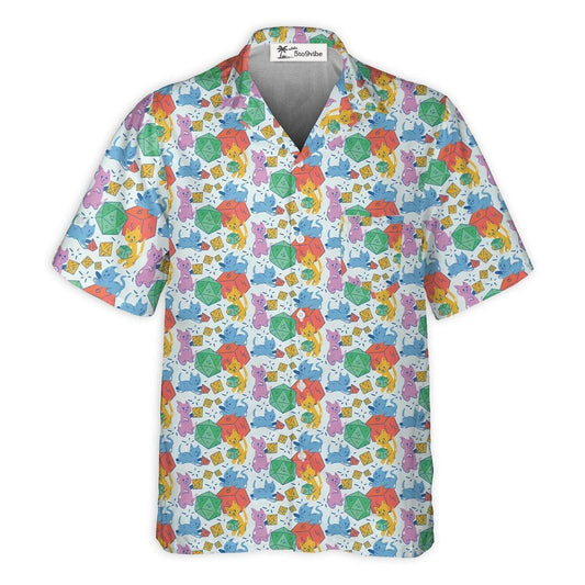 DnD Cat Rolling Dice Small - Hawaiian Shirt 